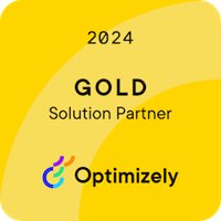 2024 Gold Optimizely solution partner badge.